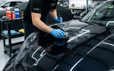 Entretenir correctement son traitement céramique | Agent Nettoyant Microfibres Travaillant Carrosserie Noir Entretenir correctement son traitement céramique